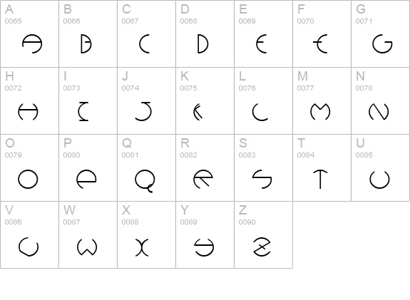 DebevicDeco uppercase A-Z preview
