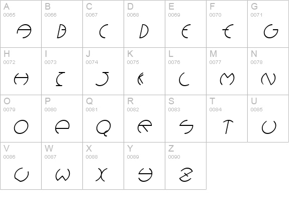 DebevicDeco Italic uppercase A-Z preview