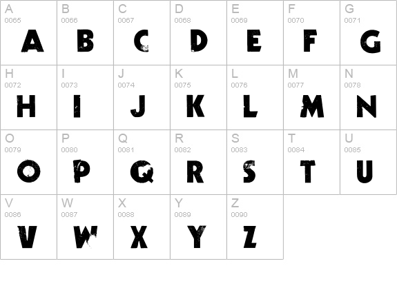 Decade uppercase A-Z preview