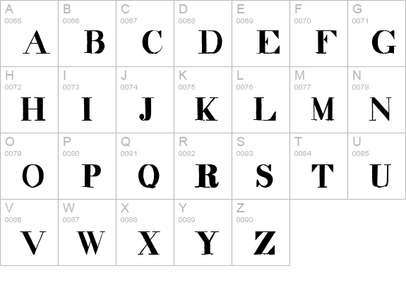 decadence in the dark uppercase A-Z preview