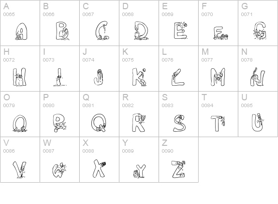 DeCAPitated Medium uppercase A-Z preview