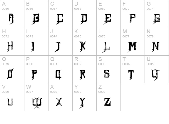 Decas Bold uppercase A-Z preview