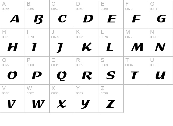 DeccaDisplaySSK Regular uppercase A-Z preview