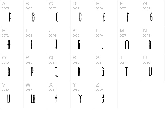 DeccoModern-Organic uppercase A-Z preview