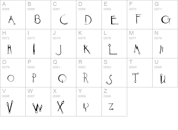DecEpicure uppercase A-Z preview
