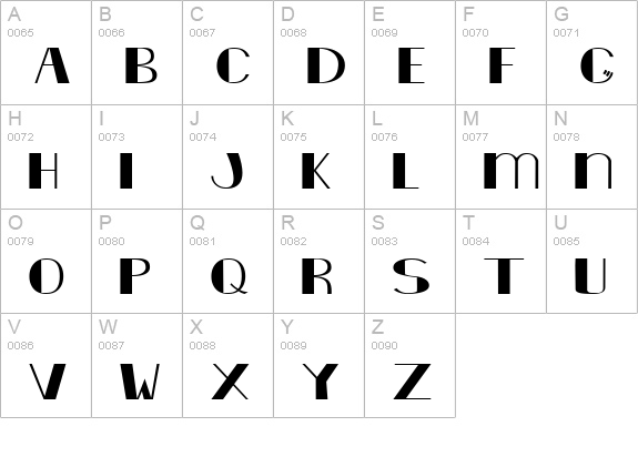 Deco Card uppercase A-Z preview