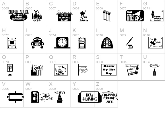 Deco Pics JL uppercase A-Z preview