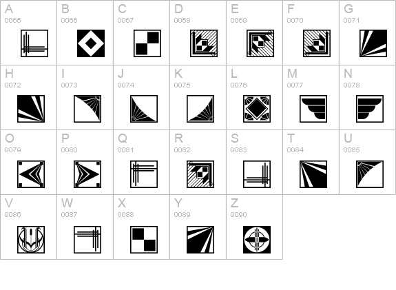 DecoBorders uppercase A-Z preview