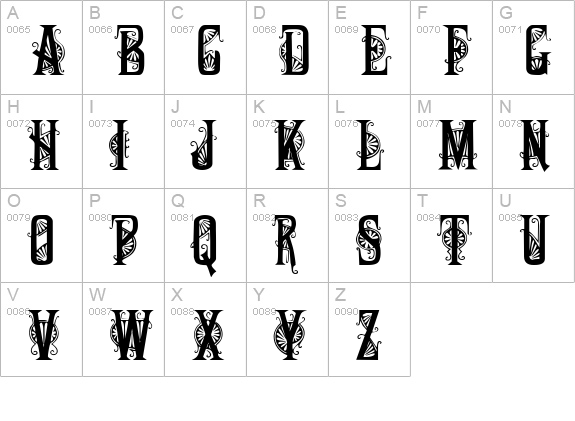 DecoCaps uppercase A-Z preview