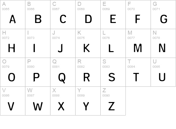 DeconStruct-Medium uppercase A-Z preview