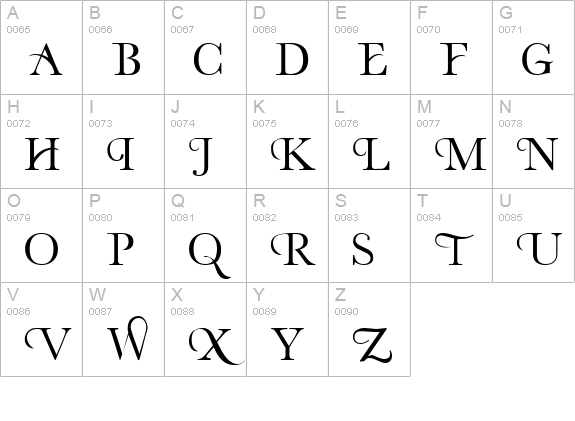 decorative fontFINAL uppercase A-Z preview