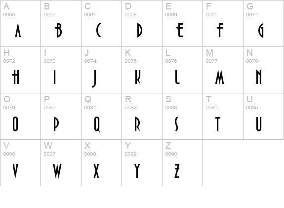 DecoTech uppercase A-Z preview