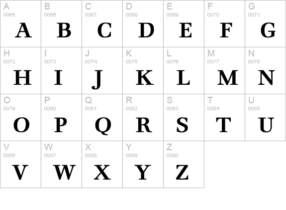 Dedica DaMa Bold uppercase A-Z preview