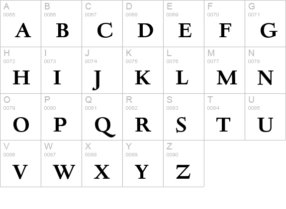 Deepdene BQ Bold uppercase A-Z preview