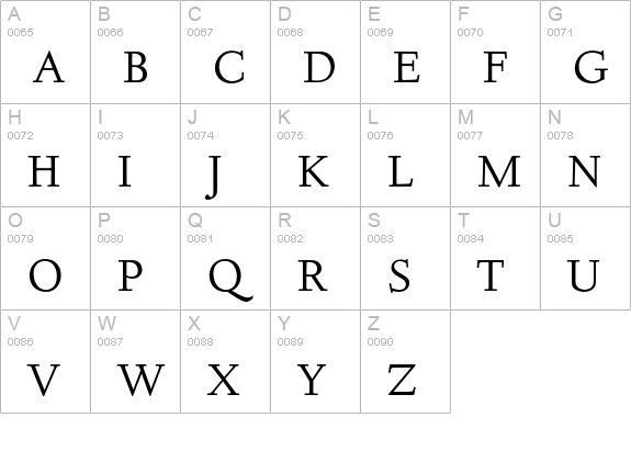 Deepdene Expert BQ Roman uppercase A-Z preview