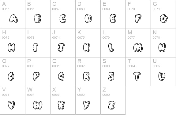Definately Maybe uppercase A-Z preview