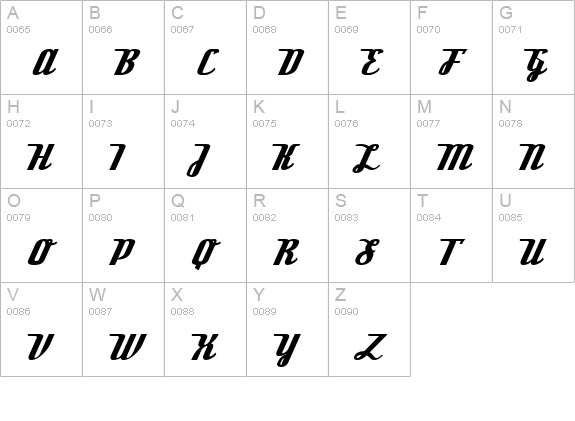 Deftone Stylus uppercase A-Z preview