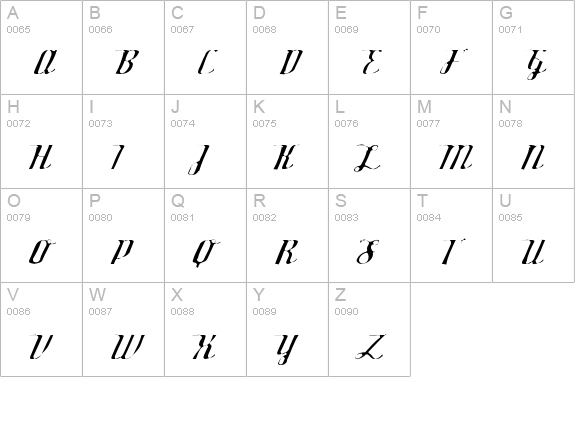 Deftone Stylus Gaunt uppercase A-Z preview