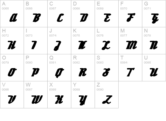 Deftone Stylus Ink uppercase A-Z preview