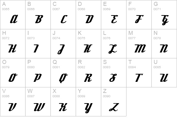 DeftoneStylus uppercase A-Z preview