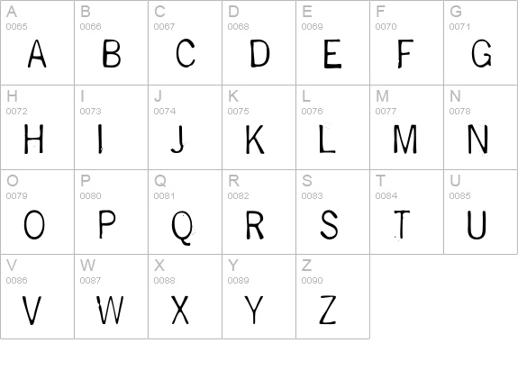 DeGenerate uppercase A-Z preview
