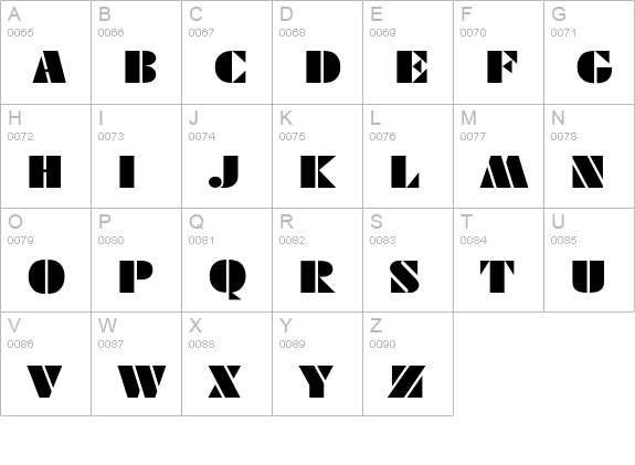 Dekoblack-Expanded uppercase A-Z preview