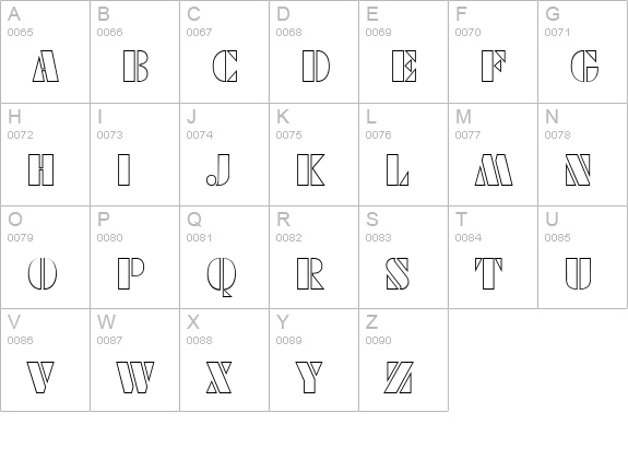DekoBlackOpenSerial-Regular uppercase A-Z preview
