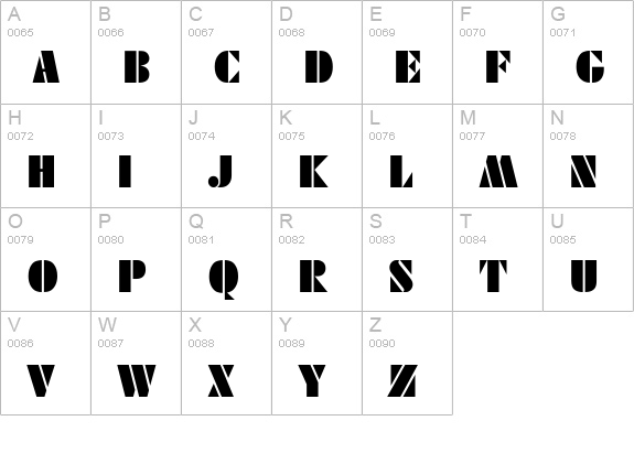 DekoBlackSerial-Regular uppercase A-Z preview