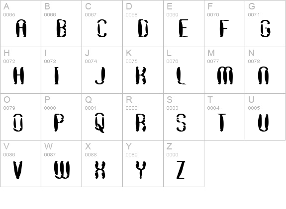 Dekon uppercase A-Z preview