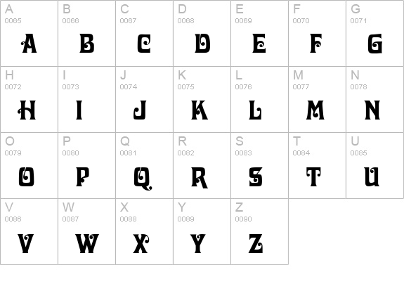 Delaware-Regular uppercase A-Z preview