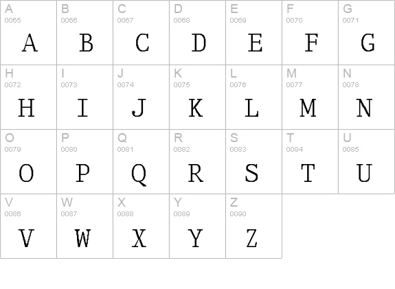 Delegate-Normal uppercase A-Z preview