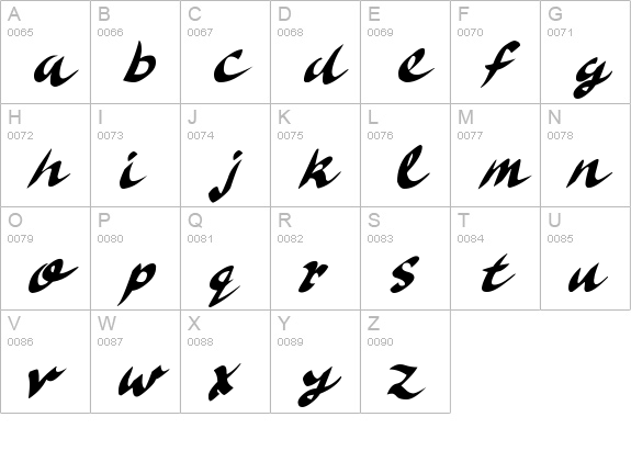 Delicious Doom
 uppercase A-Z preview