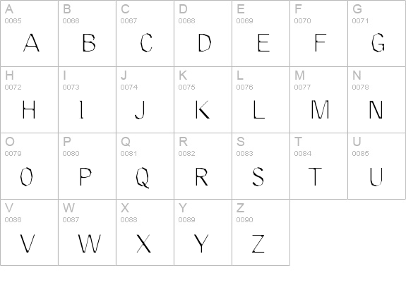 Delinquent Extract uppercase A-Z preview