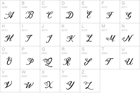 Dellancy uppercase A-Z preview