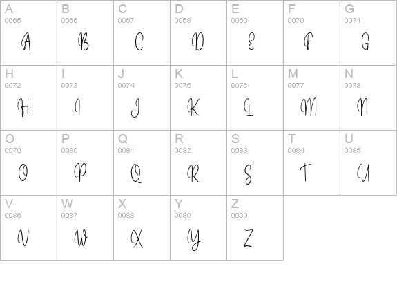 Dellatyna uppercase A-Z preview