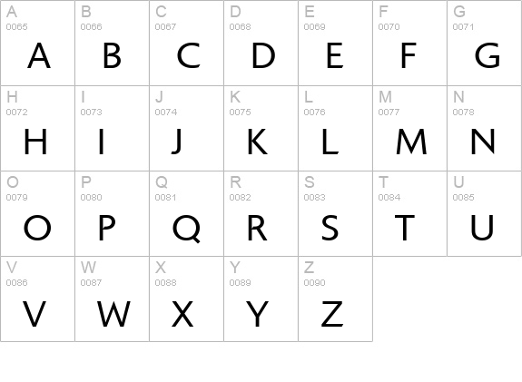 Delta Jaeger Light uppercase A-Z preview