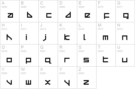 Delta Ray uppercase A-Z preview