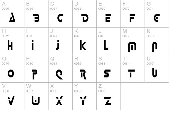 DeltaCondensed Normal uppercase A-Z preview