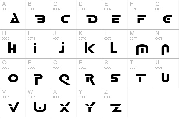 DeltaExtended Normal uppercase A-Z preview