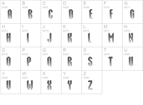 Delusion uppercase A-Z preview