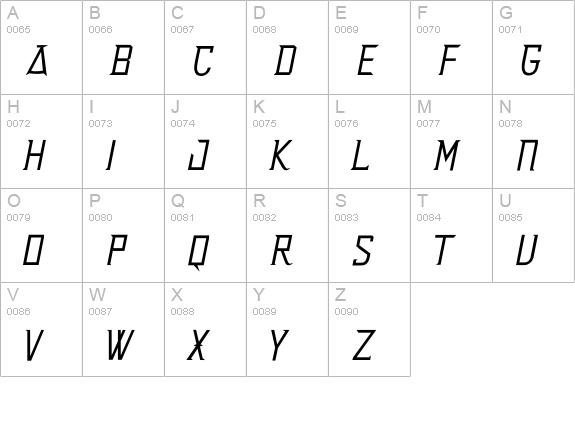 Delux-Normal uppercase A-Z preview