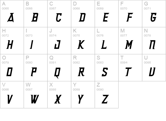 Delux-UltraBold uppercase A-Z preview
