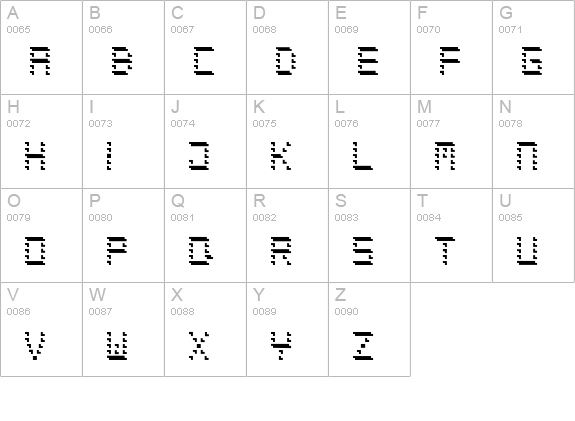 Dematerialise Light uppercase A-Z preview