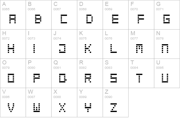 Dematerialise Regular uppercase A-Z preview