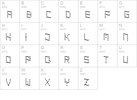 Dematerialise Thin uppercase A-Z preview