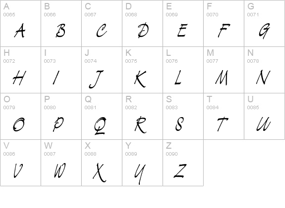 DemianEF uppercase A-Z preview