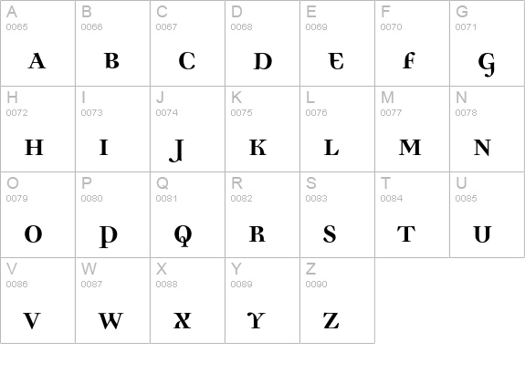 DemocraticaBoldLining uppercase A-Z preview