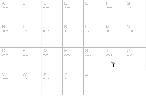 DemonCubicBlockFont Shade uppercase A-Z preview