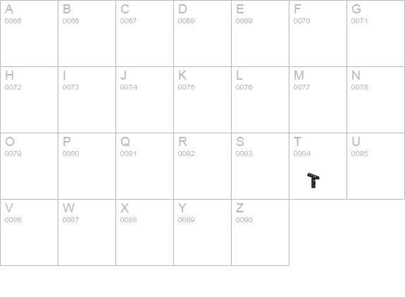 DemonCubicBlockFont Tile uppercase A-Z preview