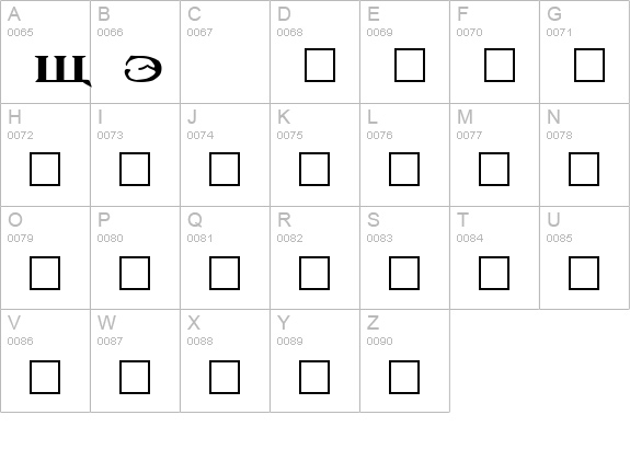 DemoRusskijModern uppercase A-Z preview